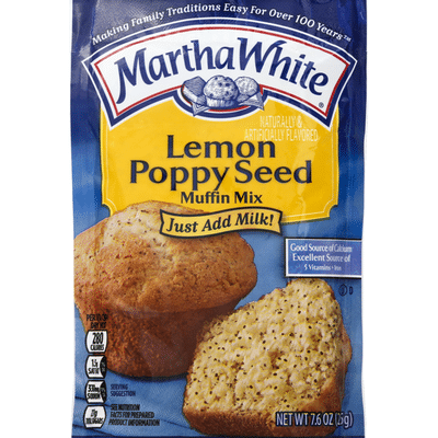Martha White Muffin Mix, Lemon Poppy Seed