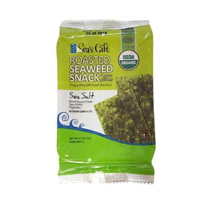 Sea's Gift Organic Sea Salt Roasted Seaweed Snacks