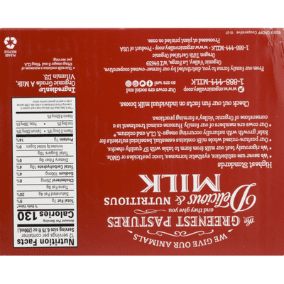 Organic Valley Single Serve Shelf Stable Organic Whole Milk