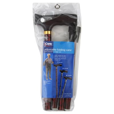 Carex Folding Cane, Adjustable