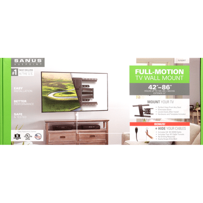 Sanus Vuepoint Wall Mount, TV, Full-Motion, 42 Inches - 86 Inches