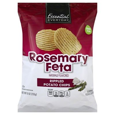 Essential Everyday Potato Chips, Flavored, Rosemary Feta