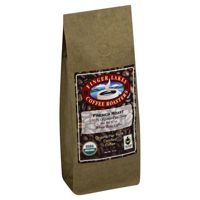 Finger Lakes Coffee Roasters Coffee, Organic/Fair Trade Certified, Whole Bean, French Roast