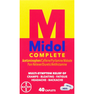 Midol Complete Menstrual Period Symptoms Relief Caplets