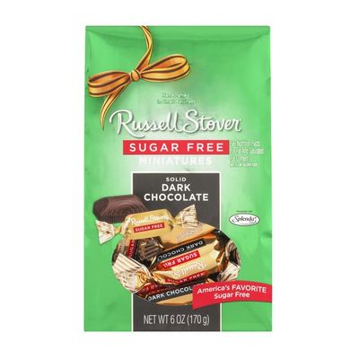 Russell Stover Miniatures Sugar Free Solid Dark Chocolate