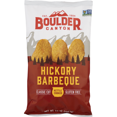 Boulder Canyon Kettle Cooked Potato Chips Hickory Barbeque