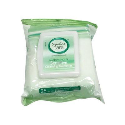Signature Care Sensitive Cleansing Towelettes, Fragrance Free