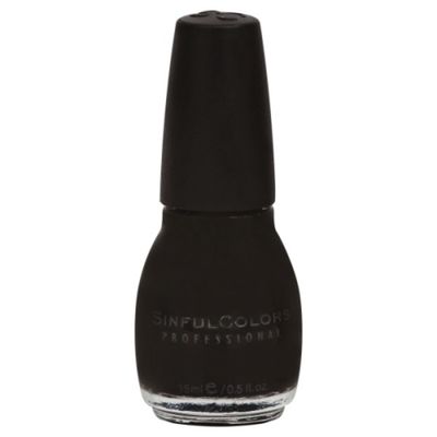 SinfulColors Nail Enamel, Black on Black 103