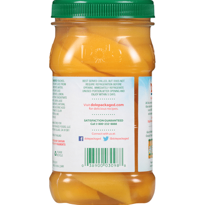 Dole Peaches in 100% Fruit Juice, Yellow Cling, Sliced
