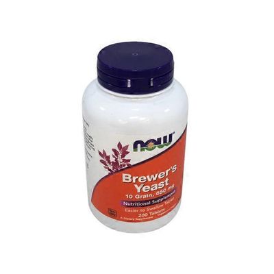 Now Brewer's Yeast 10 Grain, 650 mg Nutritional Dietary Supplement Easier to Swallow Tablets