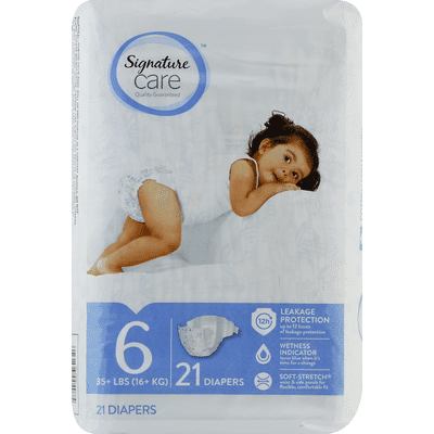 Signature Diapers, Size 6 (35+ lbs)