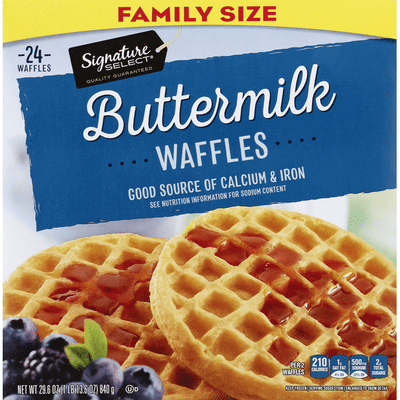 Signature Kitchens Waffles, Buttermilk, Family Size