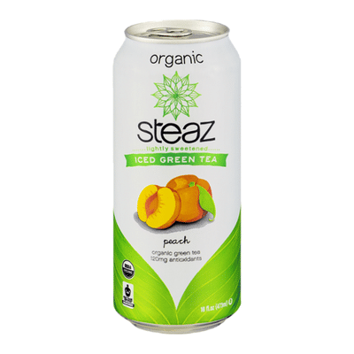 Steaz Green Tea, Organic, Peach, Antioxidant Brew