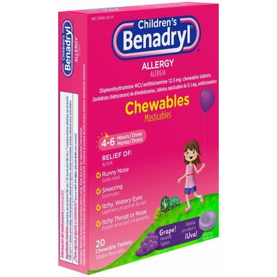 Children's Benadryl Children's Allergy Chewables, Grape