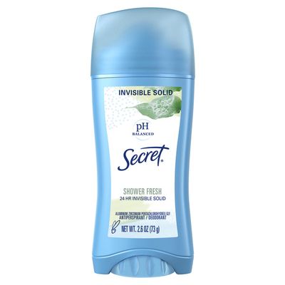 Secret Invisible Solid Antiperspirant And Deodorant, Shower Fresh