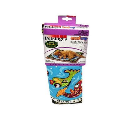 Petstages Madcap Swishy Fishy Cat Mat With Catnip