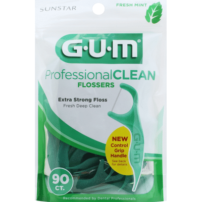 GUM Flossers, Professional Clean, Fresh Mint