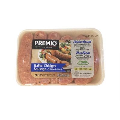 Premio Antibiotic Free Cheese Garlic Chicken Sausage