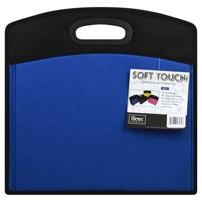 Filexec Products Portable File, Padded Canvas, Soft Touch
