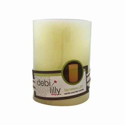 Debi Lilly 3" x 4" Creme LED Candle