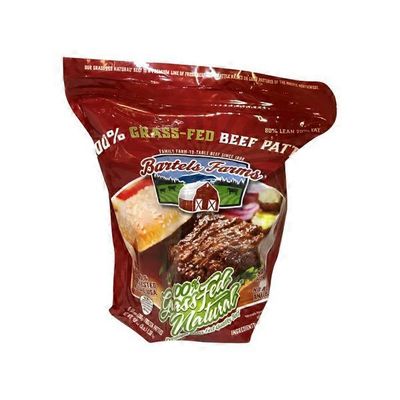Bartels Farms 80% Lean 20% 100% Grass-fed Fat Beef Patties
