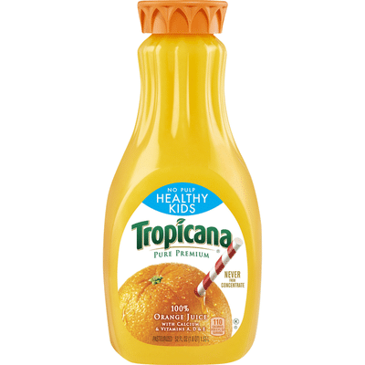 Tropicana 100% Juice, Orange, No Pulp