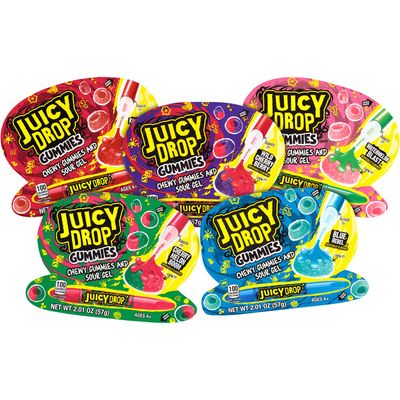 Juicy Drop Gummies Candy, Sweet Gummies & Sour Gel Pen, Assorted Flavors