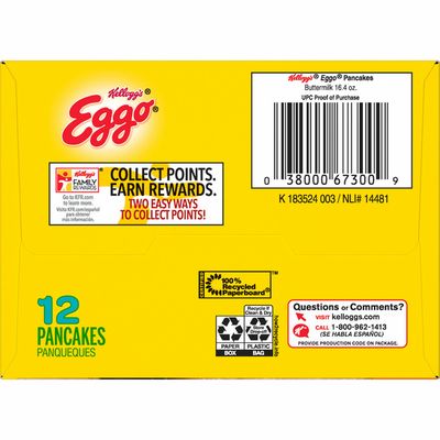 Eggo Frozen Pancakes, Frozen Breakfast, Buttermilk