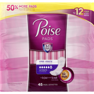 Poise Incontinence Overnight Pads