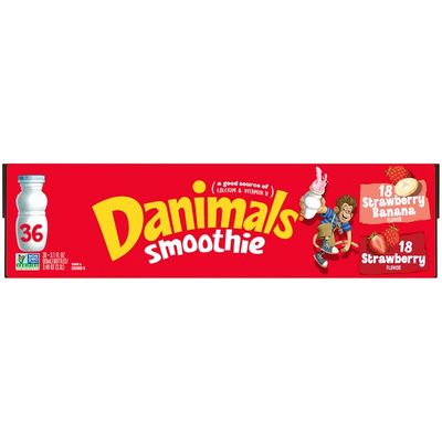 Danimals Lowfat Yogurt Smoothies Strawberry Explosion & Swinging Strawberry Banana