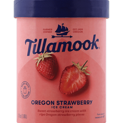 Tillamook Oregon Strawberry Ice Cream