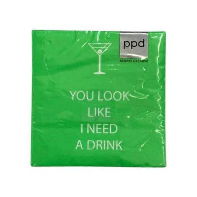 Paperproducts Design You Look Like I Need A Drink Cocktail & Bar Beverage Napkin