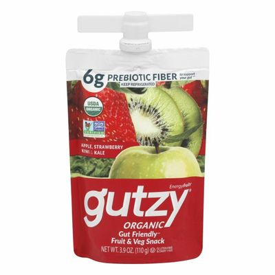 Gutzy Organic Gut Healthy Smoothie Strawberry Kiwi & Kale with Prebiotics
