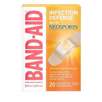 Band-Aid Brand Adhesive Bandages Infection Defense With Neosporin, Assorted Sizes