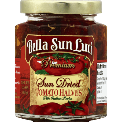 Bella Sun Luci Sun Dried Tomatoes, Halves, with Italian Herbs