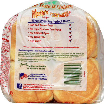 Martins Potato Sandwich Rolls