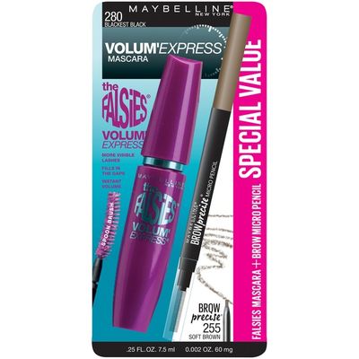 The Falsies Volum' Express® Blackest Black/Soft Brown Washable Mascara and Eyebrow Value Pack