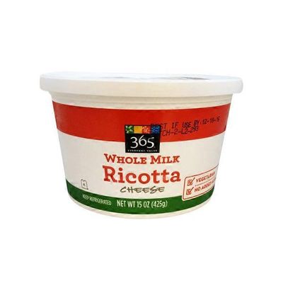 365 Whole Milk Ricotta Cheese