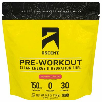 Ascent Energy Drink Mix Pre Workout Raspberry Lemonade Wegmans
