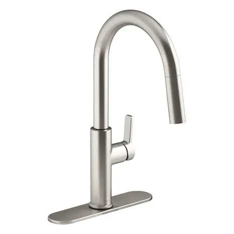 Kohler Rodean Stainless Steel Kitchen Sink Faucet, No Sensor