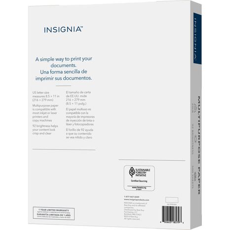 Insignia White 92 Bright Multipurpose Paper
