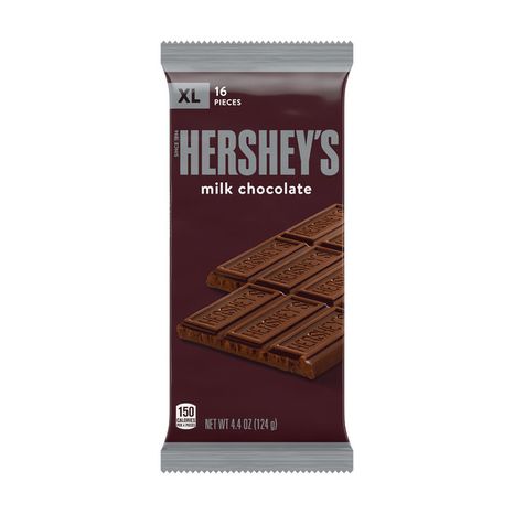 Hershey's Milk Chocolate XL, Candy Bar, 4.4 oz (16 Pieces)