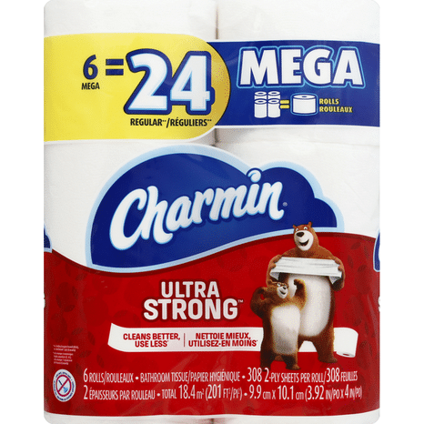 Charmin Ultra Strong Toilet Paper 6 Rolls