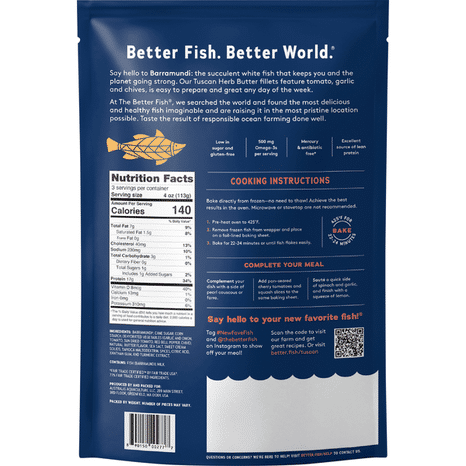 The Better Fish Tuscan Herb Butter Barramundi