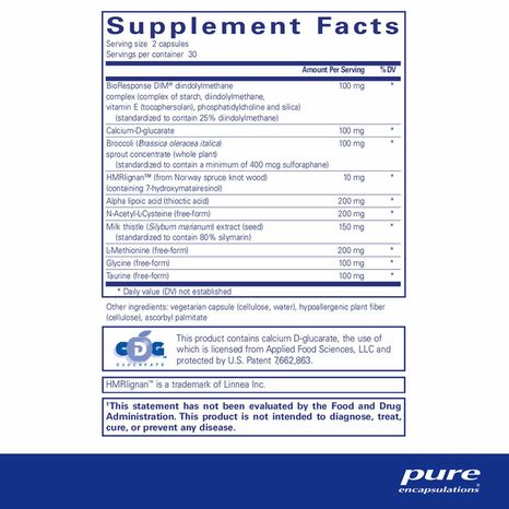 Pure Encapsulations DIM Detox Dietary Supplement