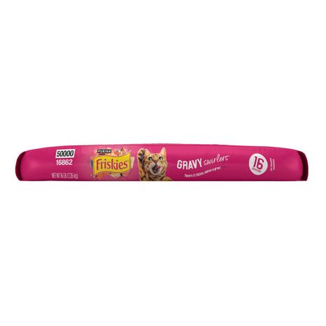 Purina Friskies Gravy Swirlers With Flavors of Chicken, Salmon and Gravy Dry Cat Food