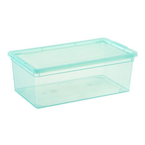 Our Tidy Box - Aqua - 7-1/2" x 13-1/4" x 4-3/4" - Small