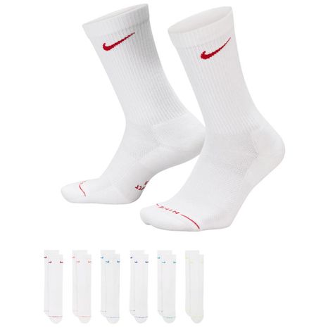 Nike Everyday Elevated Crew Socks, L - White/Multi