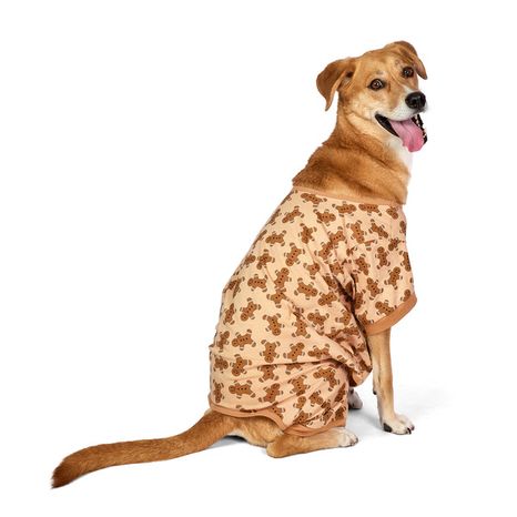 Vibrant Life Gingerbread Man Dog Pajamas, Large - Beige