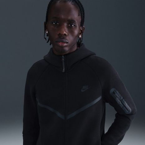 Nike Men's Tech Full-Zip Windrunner Hoodie, XXL - Black